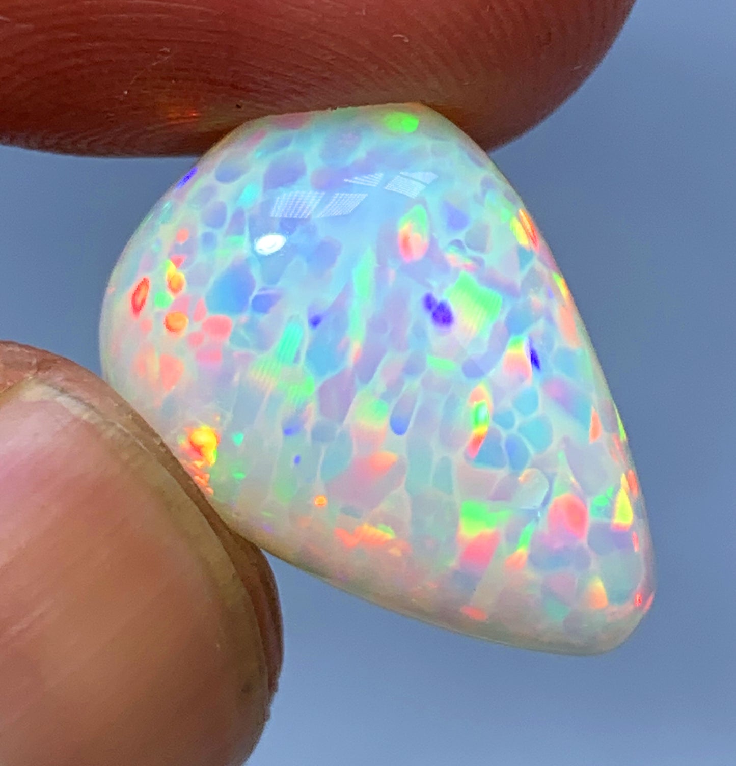 Honeycomb Opal Cabochon, Ethiopian Earth Mined Welo Opal Cabochon - 9.15