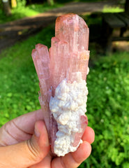 Natural Pink Color Tourmaline Crystal with Albite from Paprok Afghanistan - 232 gram