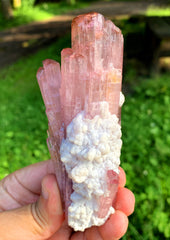 Natural Pink Color Tourmaline Crystal with Albite from Paprok Afghanistan - 232 gram