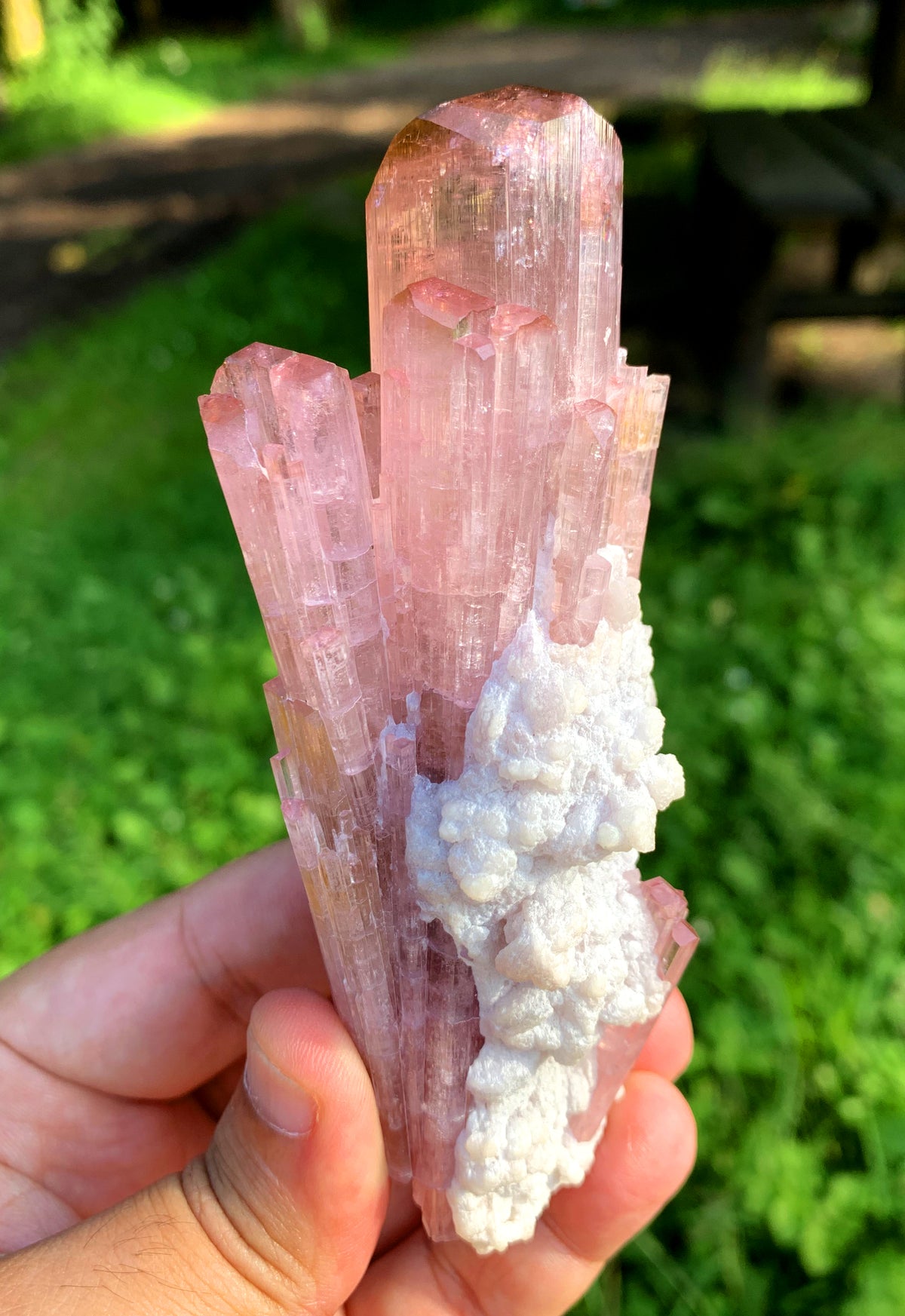 Natural Pink Color Tourmaline Crystal with Albite from Paprok Afghanistan - 232 gram