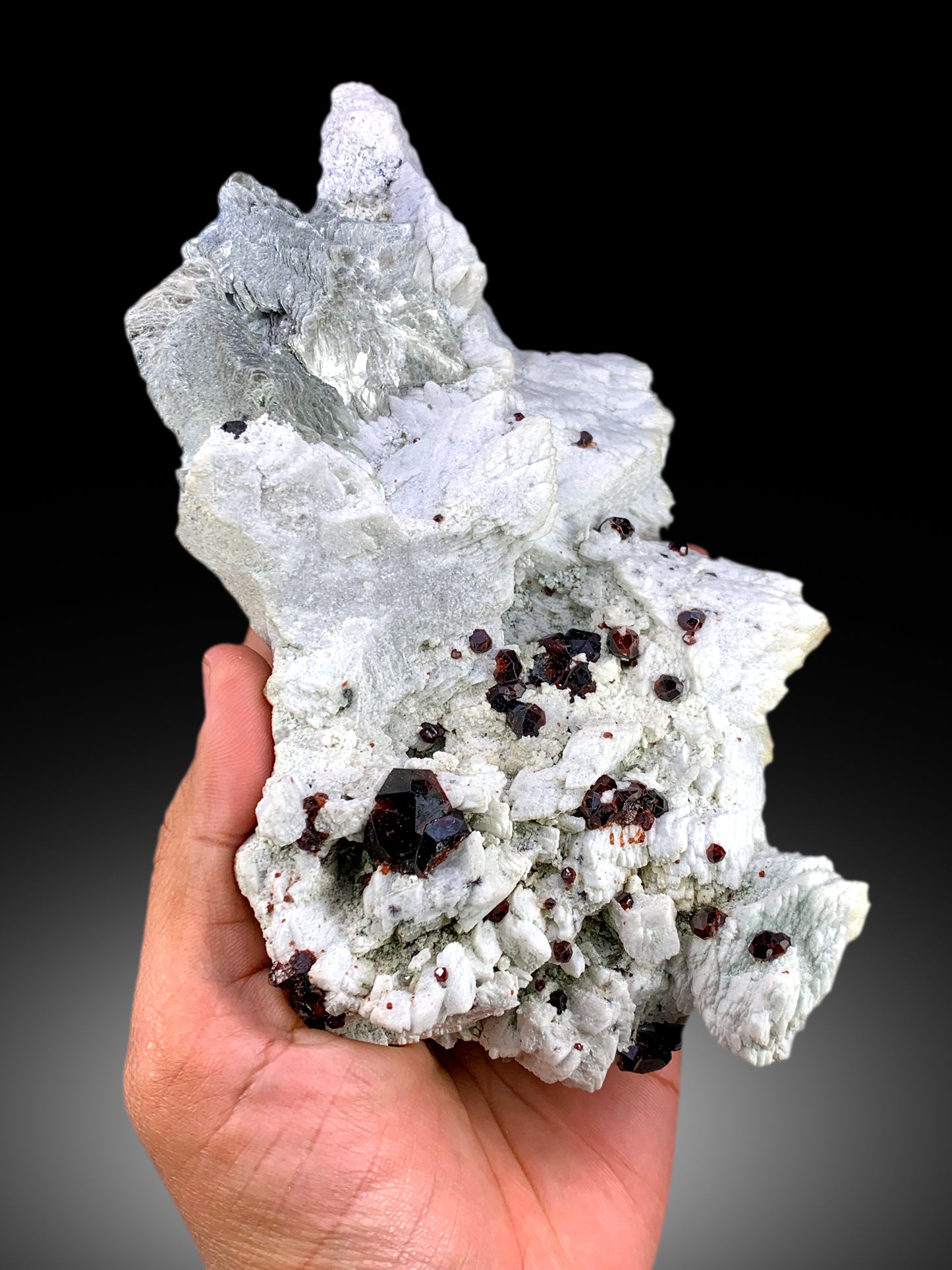 Natural Red Color Garnet Crystals with Mica on Matrix, Garnet Specimen, Raw Mineral, Garnet from Skardu Pakistan - 1067 gram