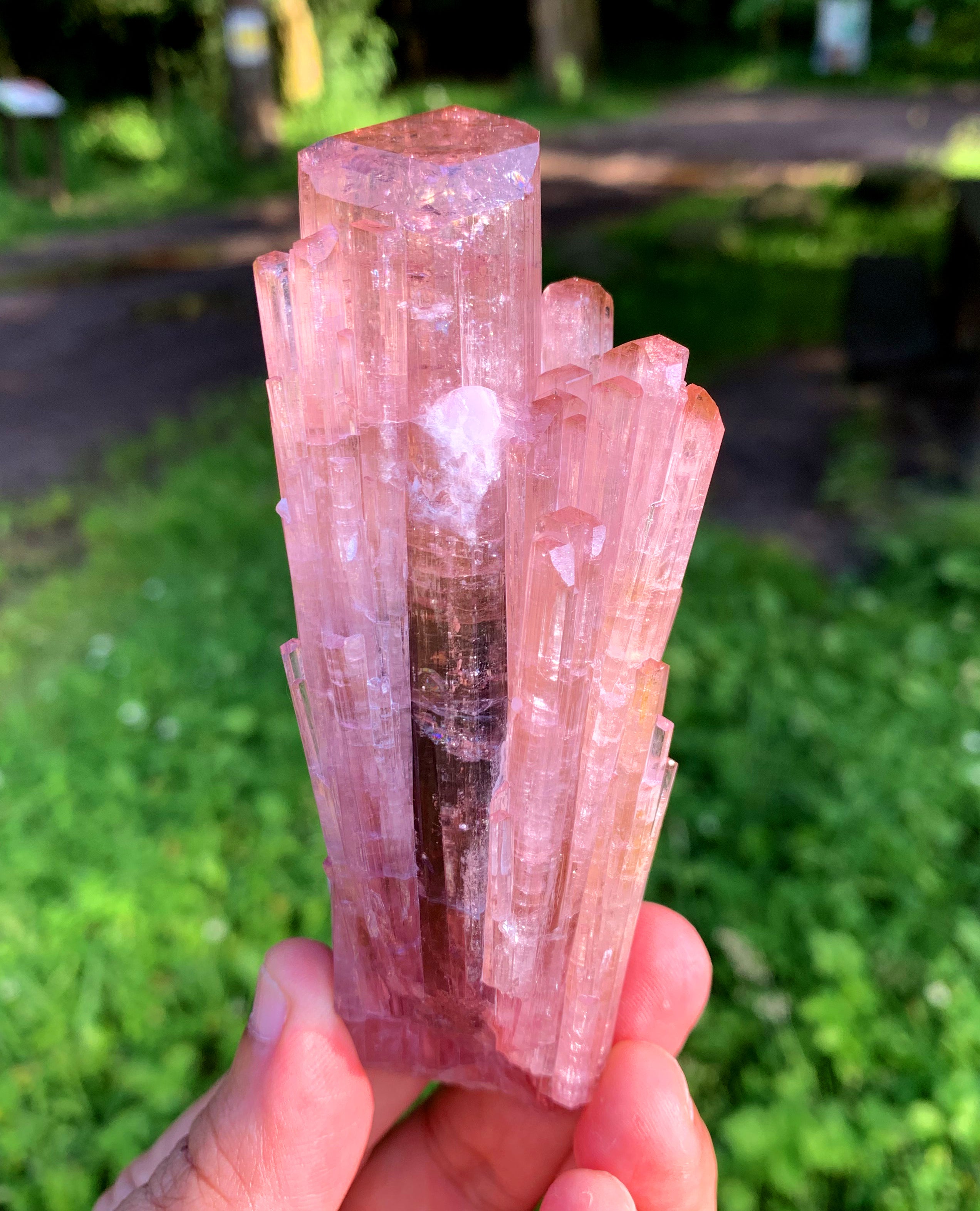 Natural Pink Color Tourmaline Crystal with Albite from Paprok Afghanistan - 232 gram