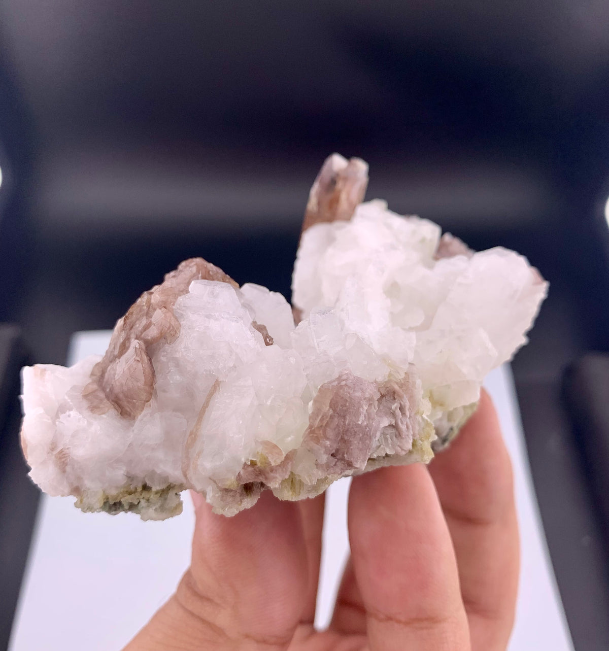 Brown Axinite Crystals On penicillin From Skardu Pakistan - 197 Grams