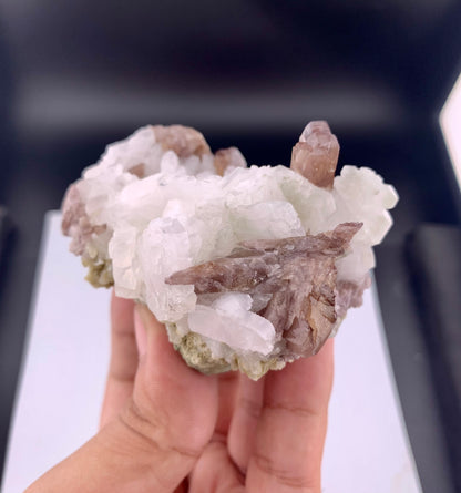 Brown Axinite Crystals On penicillin From Skardu Pakistan - 197 Grams
