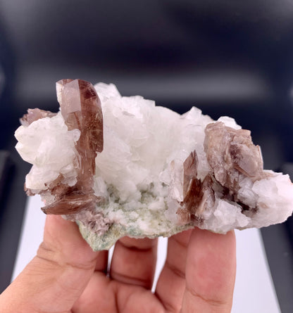 Brown Axinite Crystals On penicillin From Skardu Pakistan - 197 Grams
