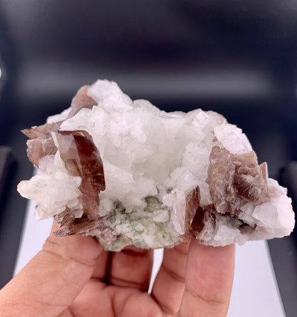 Brown Axinite Crystals On penicillin From Skardu Pakistan - 197 Grams