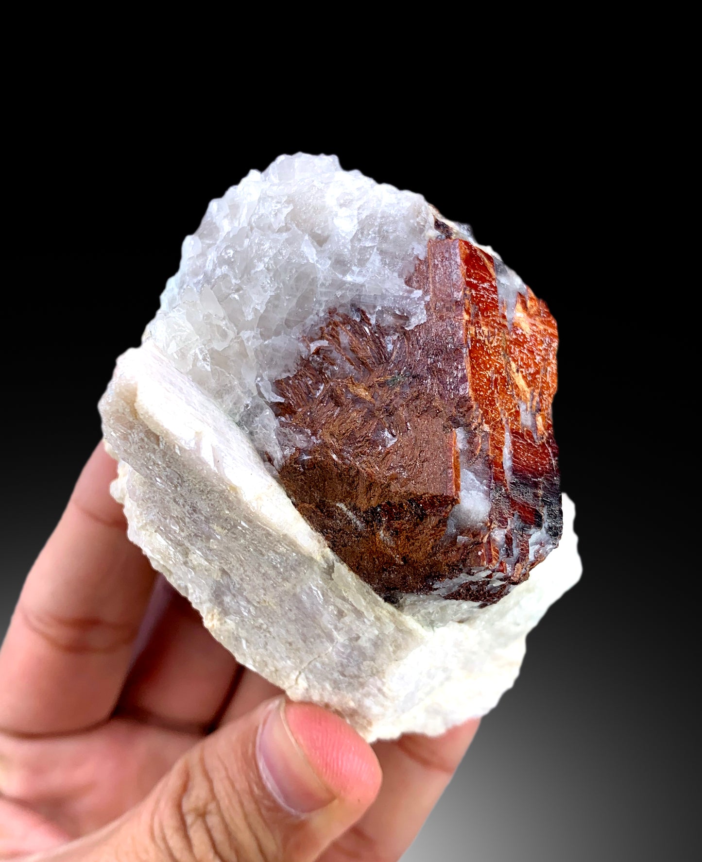 Natural Red Color Tantalite on Matrix, Tantalite Crystals, Rare Mineral, Crystal Specimen, Tantalite Specimen from Afghanistan - 482 gram