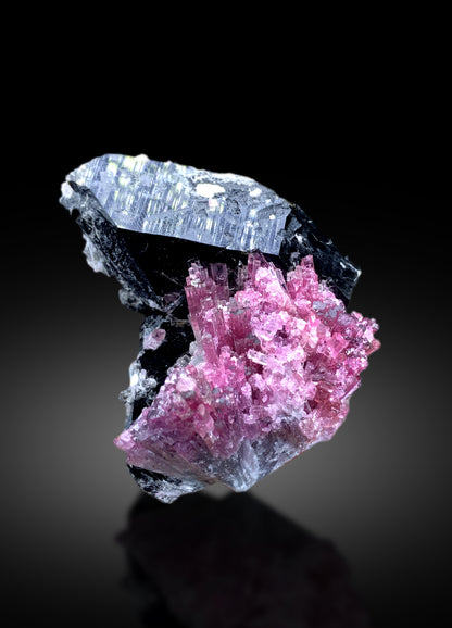 Cotton Candy Tourmaline Cluster on Quartz from Afghanistan - 101 gram