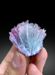 Cotton Candy Tourmaline Cluster with Quartz from Afghanistan - 33 gram