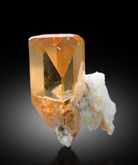 Transparent Rich Golden Color Topaz with Albite from Skardu Pakistan - 58 gram