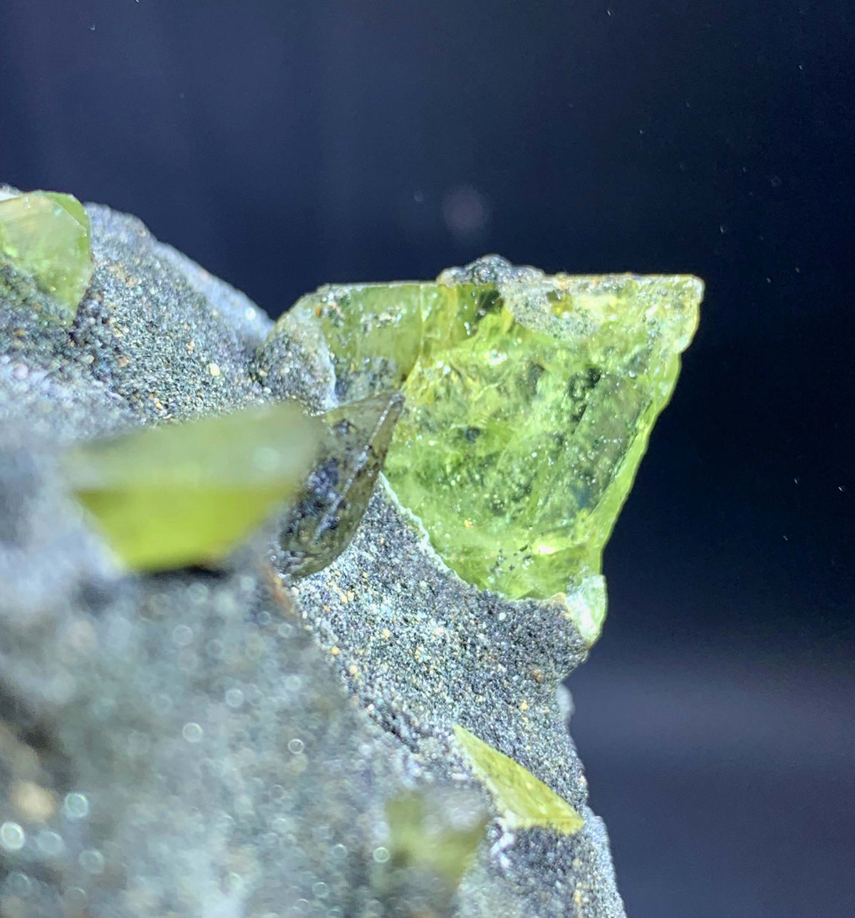 Green Sphene Crystal on Matrix From Pakistan - 191 Grams