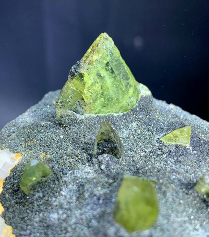 Green Sphene Crystal on Matrix From Pakistan - 191 Grams