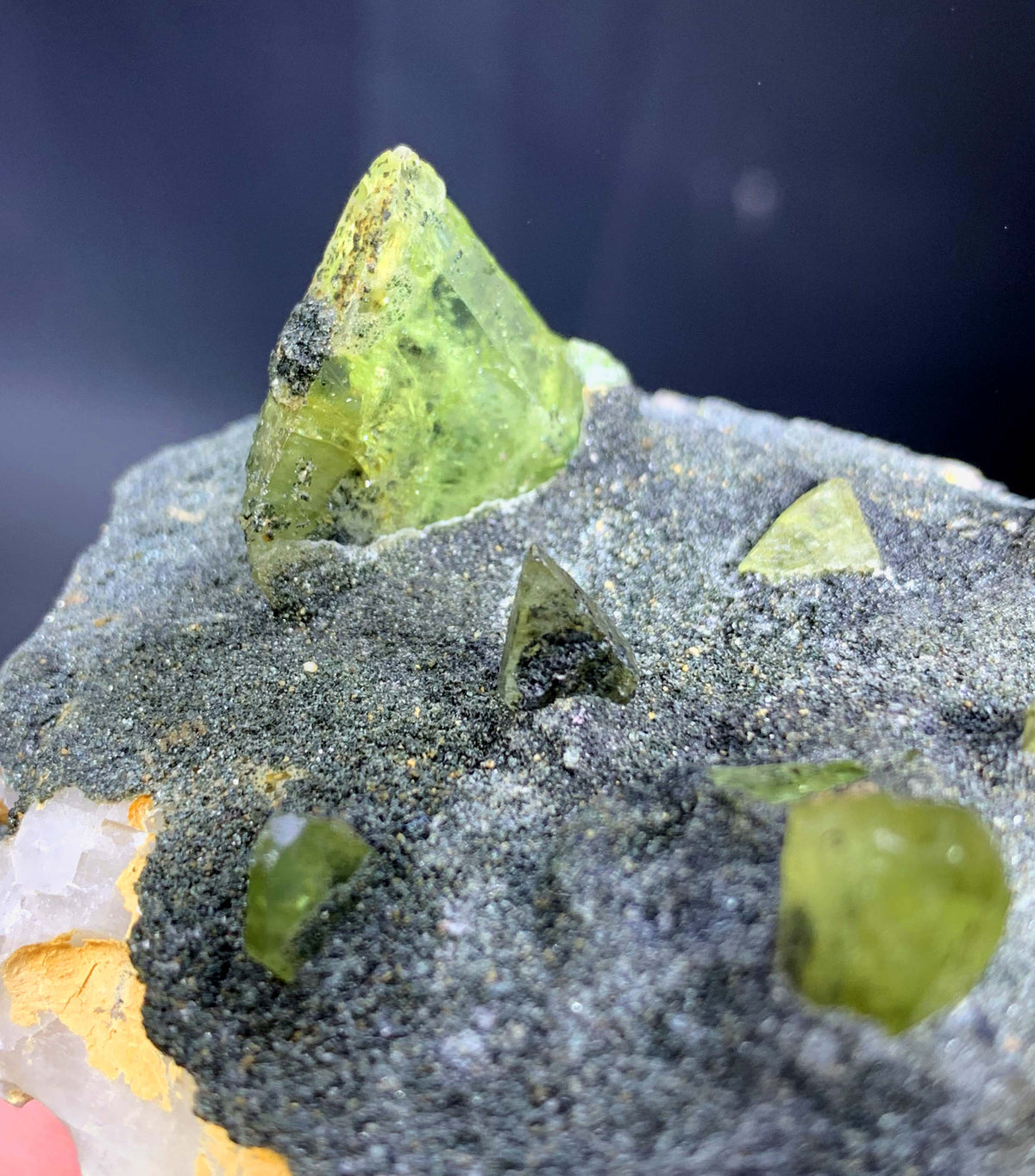Green Sphene Crystal on Matrix From Pakistan - 191 Grams