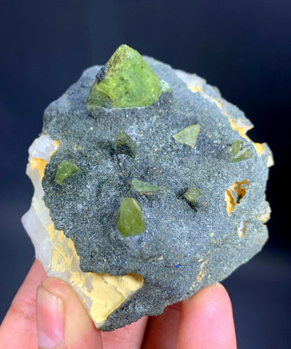 Green Sphene Crystal on Matrix From Pakistan - 191 Grams