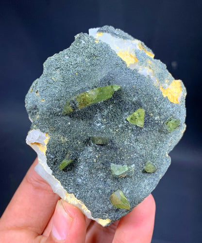 Green Sphene Crystal on Matrix From Pakistan - 191 Grams