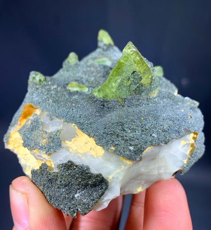 Green Sphene Crystal on Matrix From Pakistan - 191 Grams