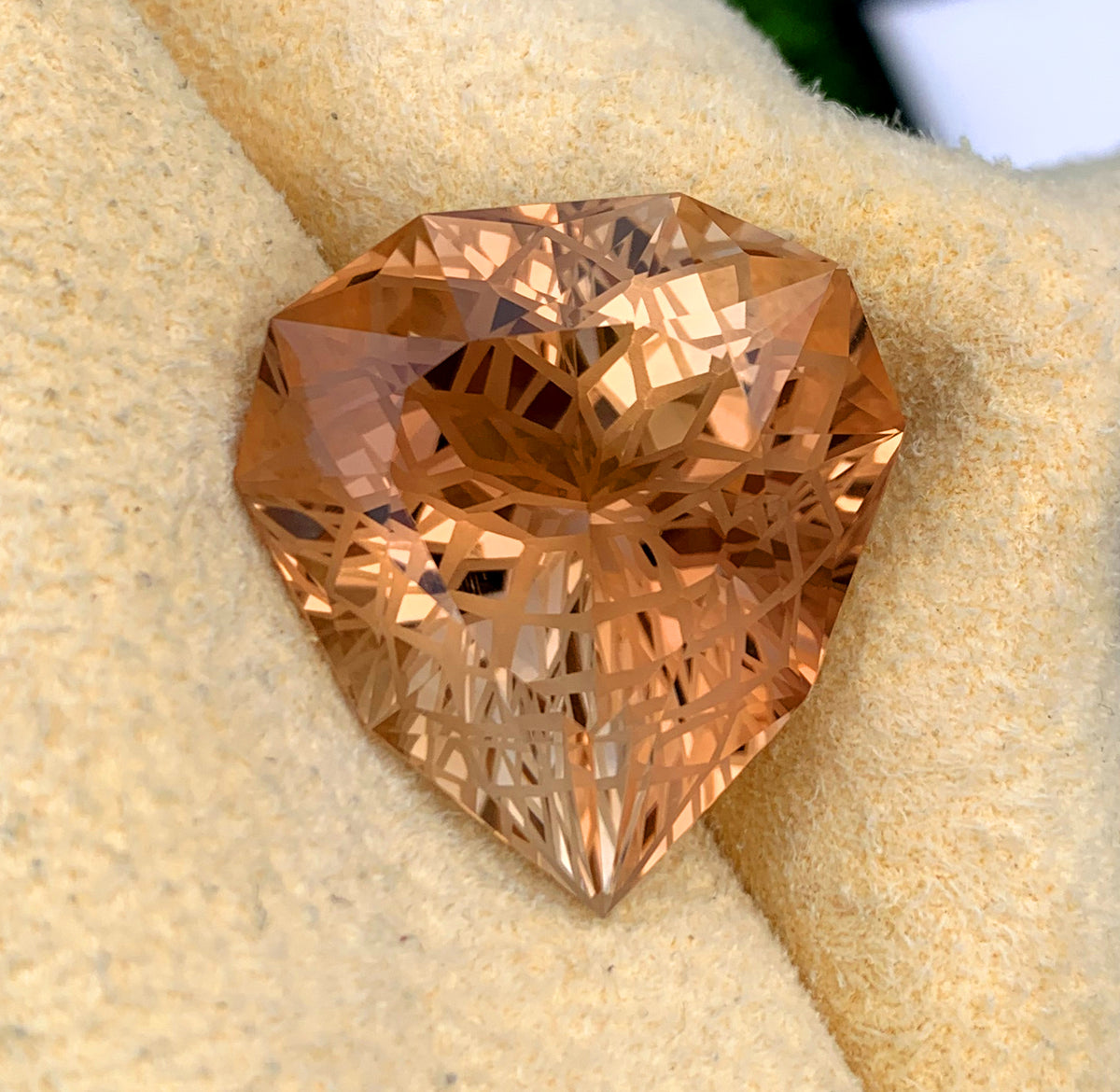 Fancy Flower Cut Champagne Color Topaz Gemstone, Loose Gemstone, Making Jewelry, Gemstone Jewelry - 69.25 CT