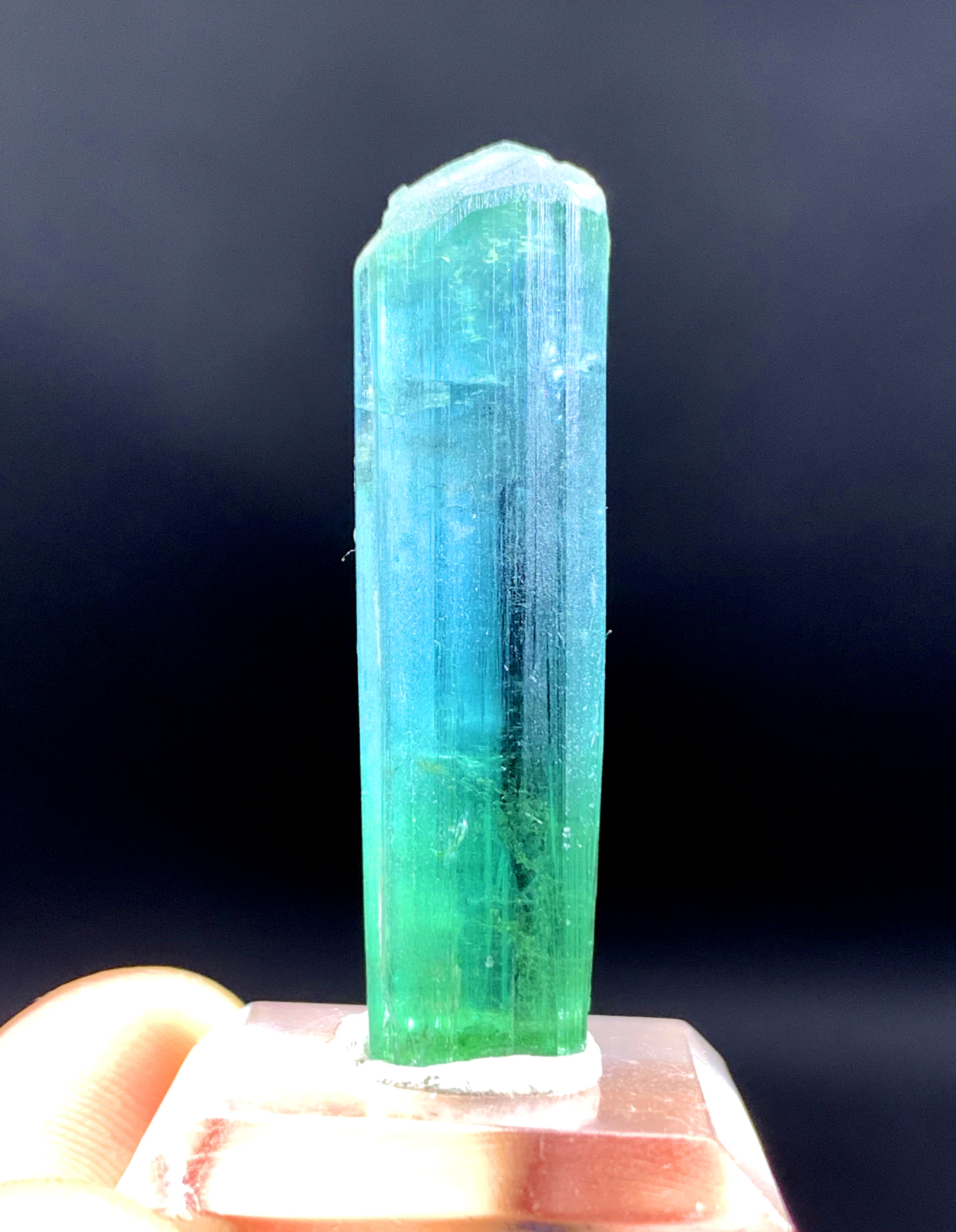 Natural Terminated Blue Color Tourmaline Crystal from Afghanistan - 35.50 carats