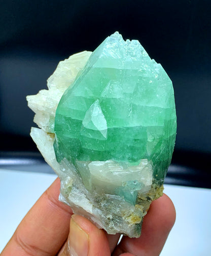 Green Apophyllite with Stilbite from Jalgaon, India - 169 gram
