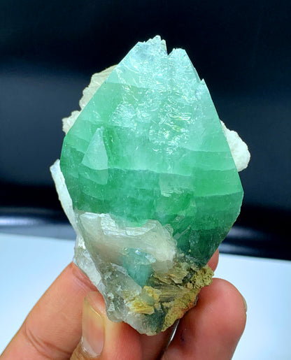 Green Apophyllite with Stilbite from Jalgaon, India - 169 gram
