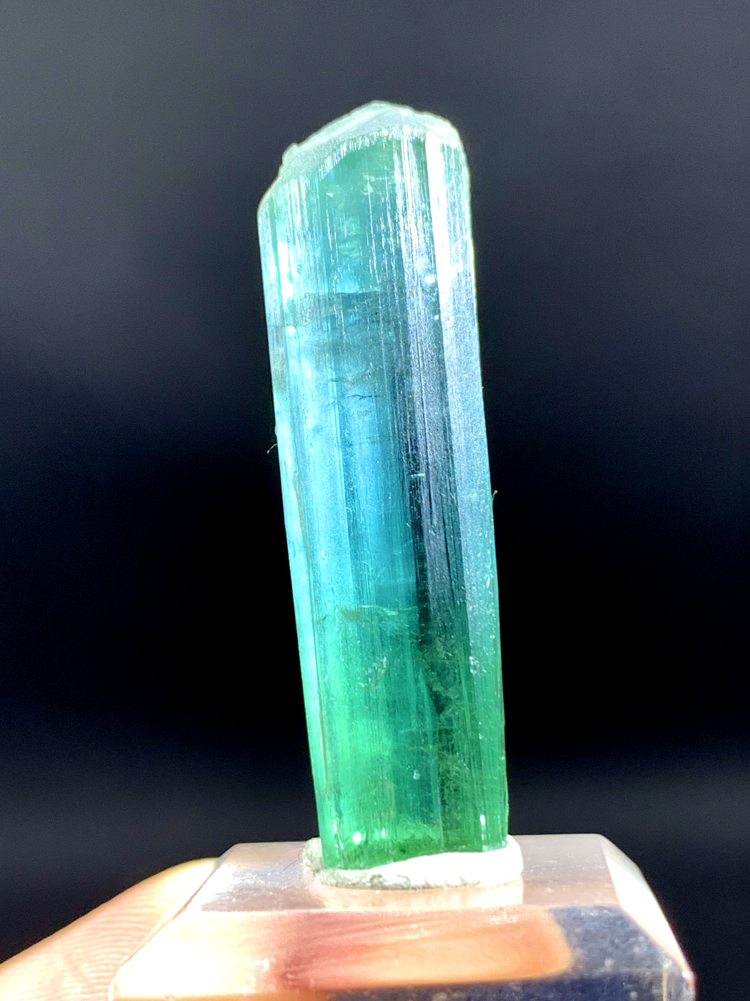 Natural Terminated Blue Color Tourmaline Crystal from Afghanistan - 35.50 carats