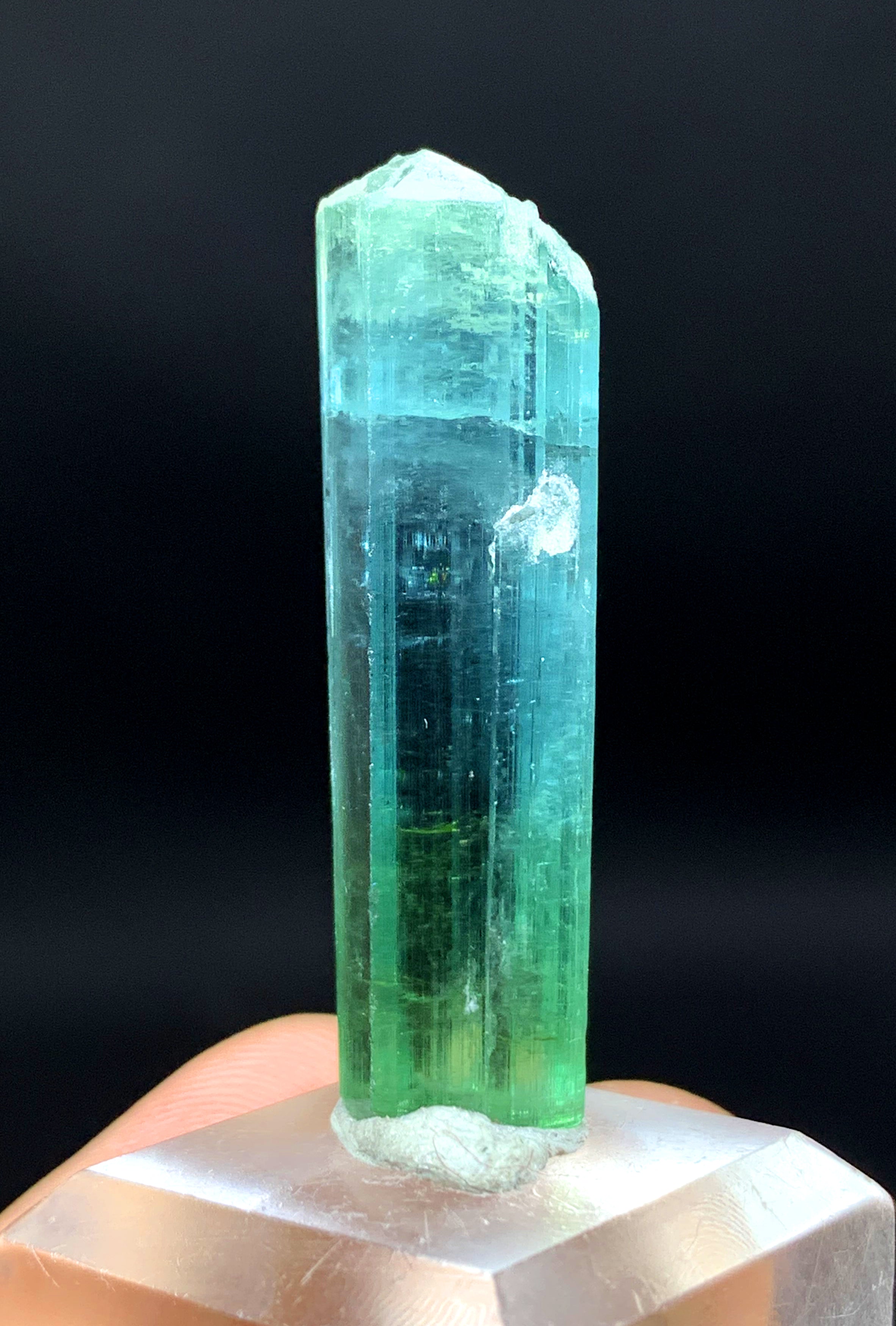 Natural Terminated Blue Color Tourmaline Crystal from Afghanistan - 35.50 carats