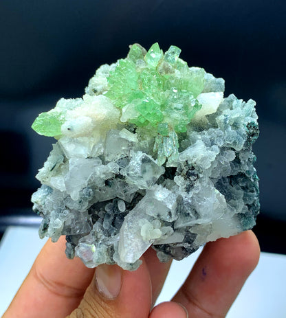 Green Color Apophyllite on Stilbite from Jalgaon, India - 141 gram