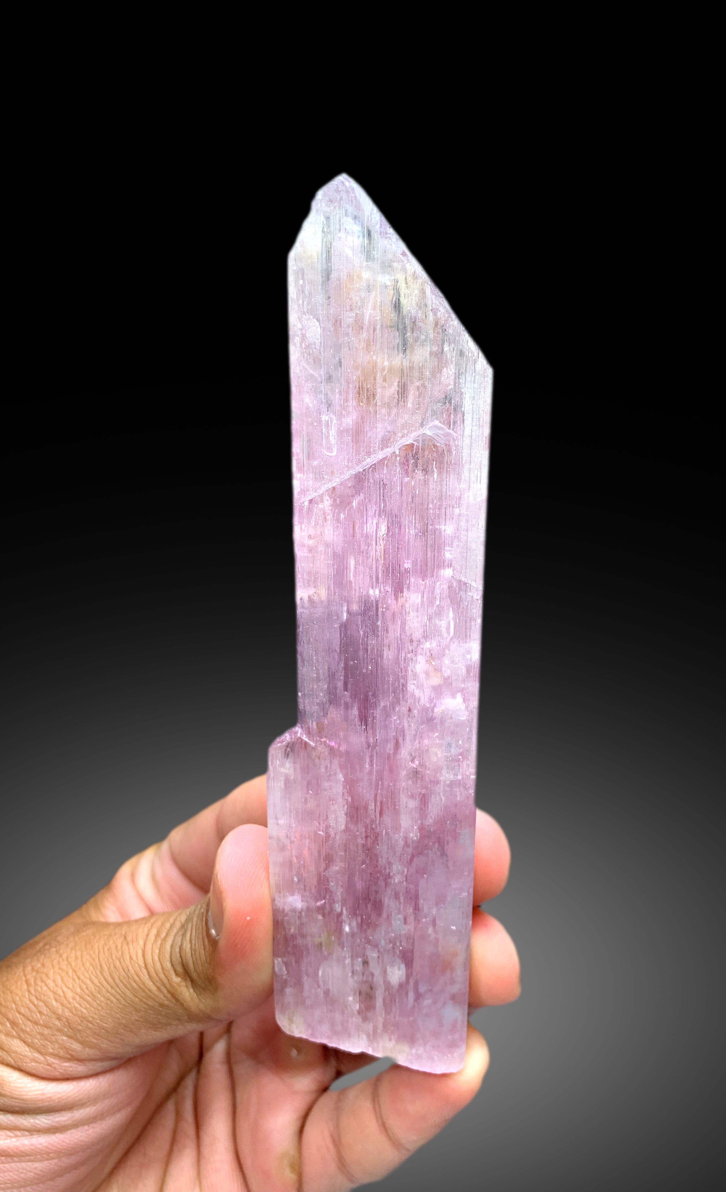 V Shape Terminated Pink Kunzite Crystal from Nuristan Afghanistan - 155 gram