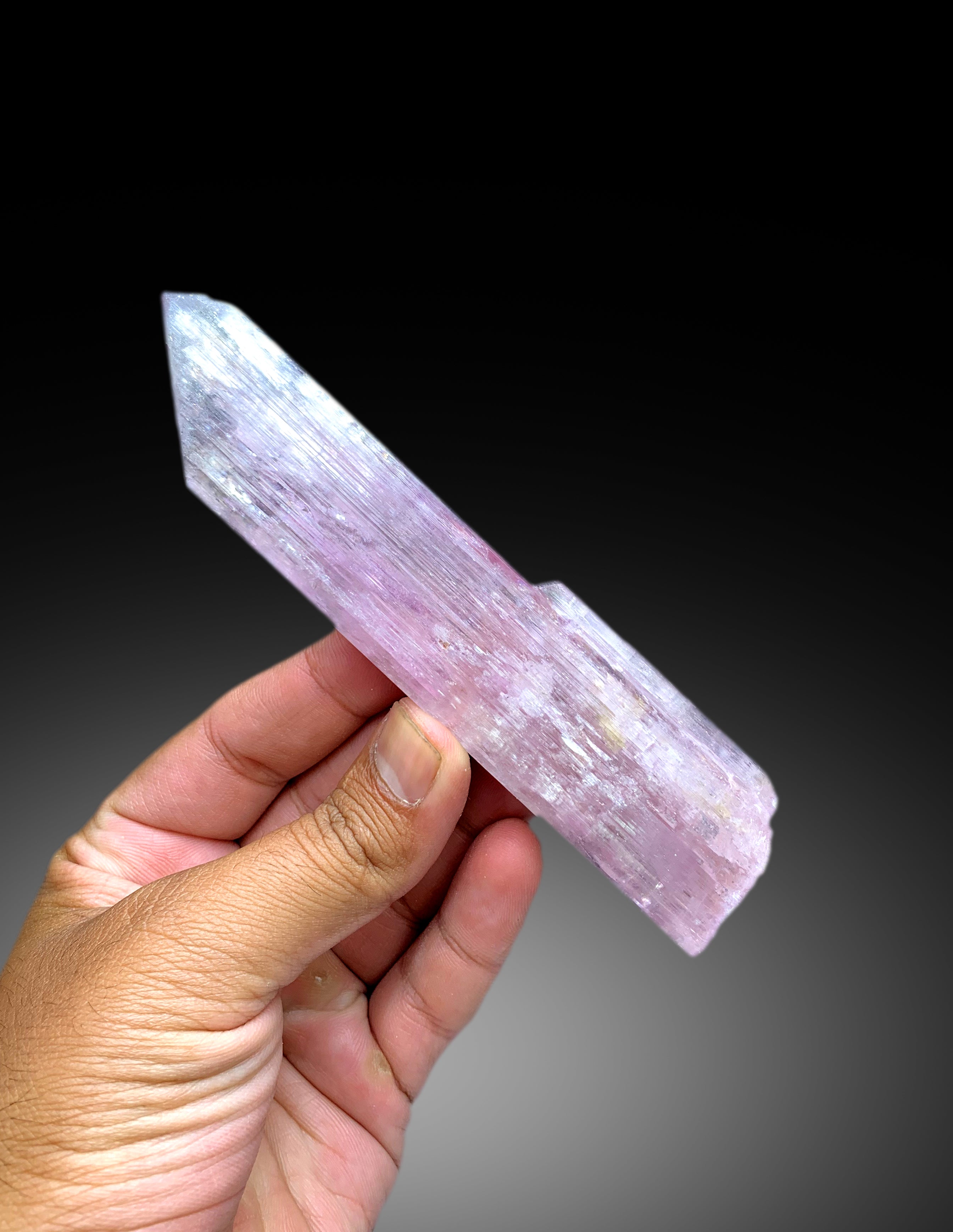 V Shape Terminated Pink Kunzite Crystal from Nuristan Afghanistan - 155 gram