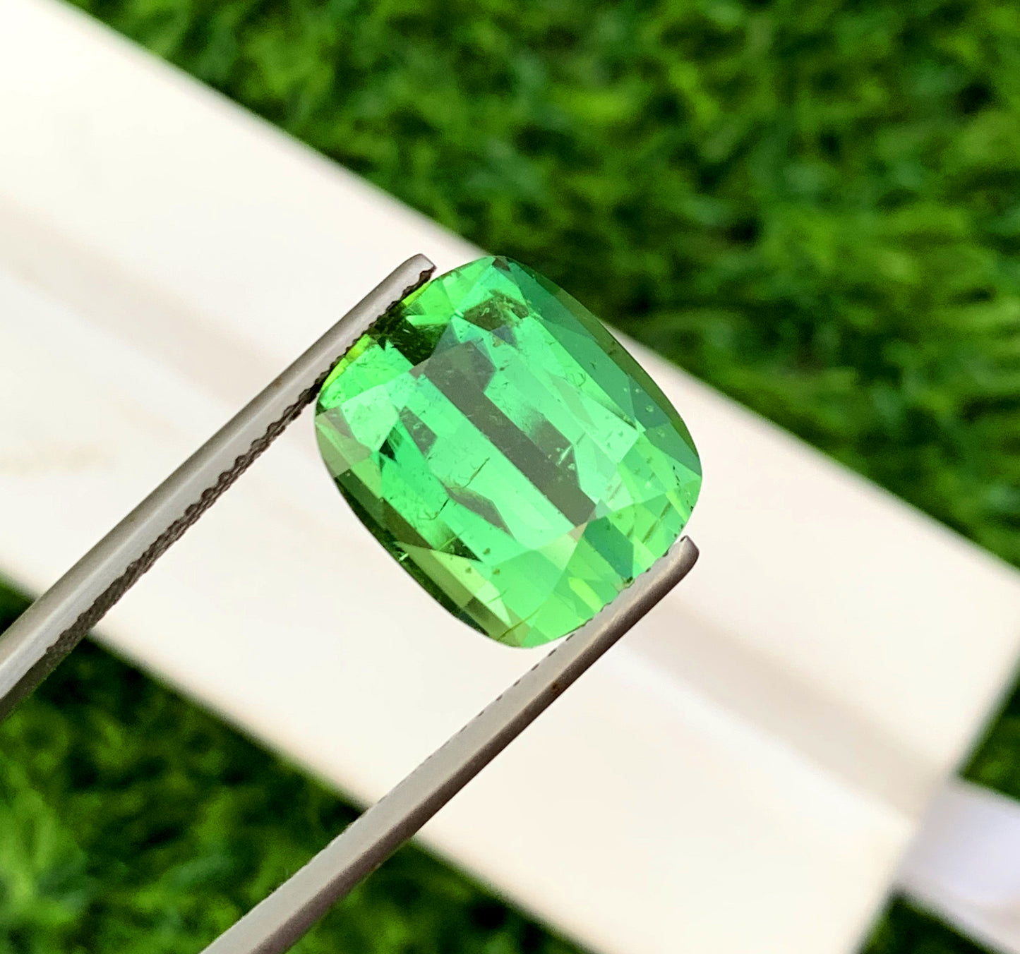 Cusshion Cut Mint Green Tourmaline Gemstone, Loose Gemstone, Tourmaline Ring, Gemstone Jewelry, Afghan Tourmaline - 12.10 CT