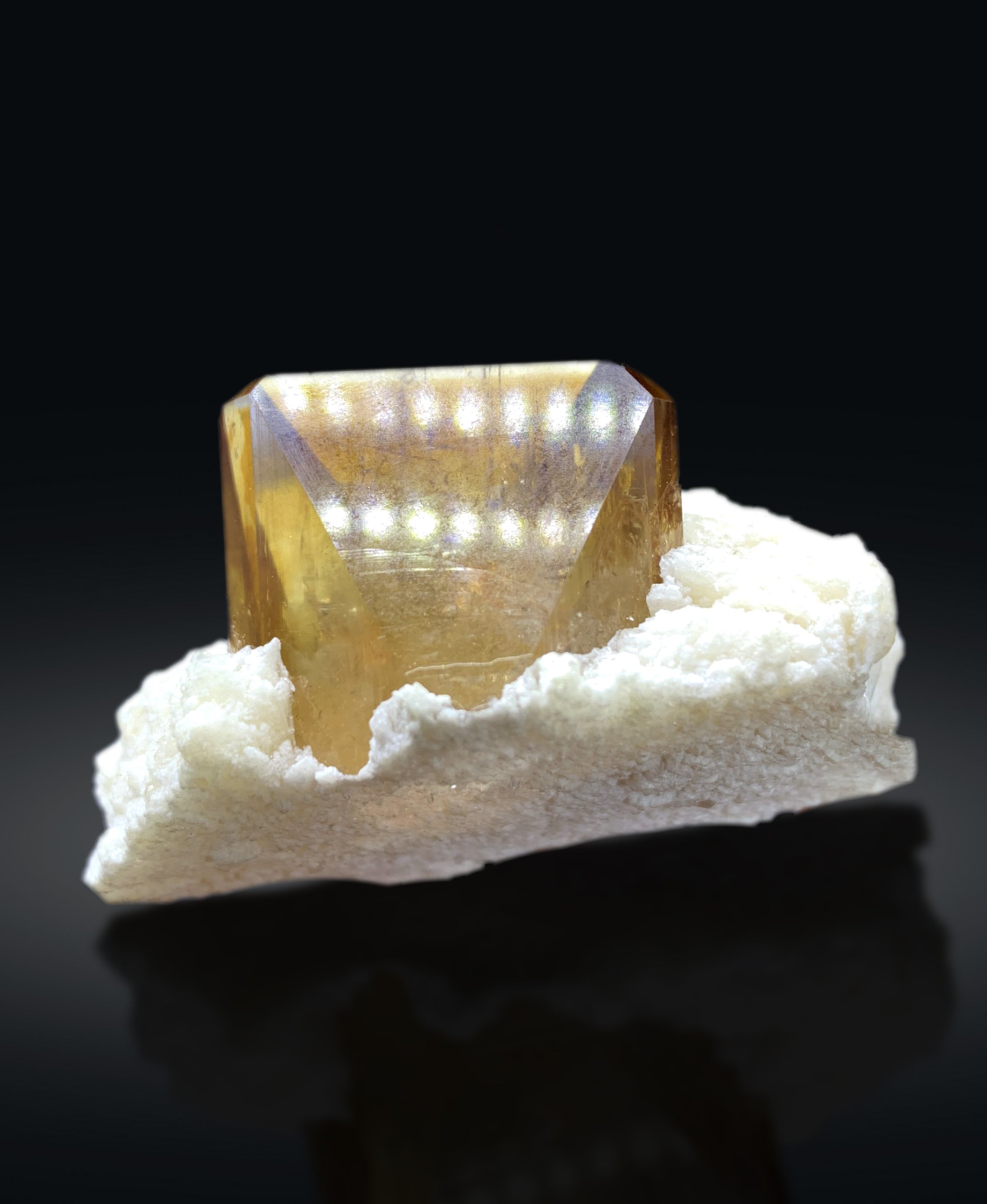Topaz Crystal on Albite from Skardu Pakistan - 129 gram