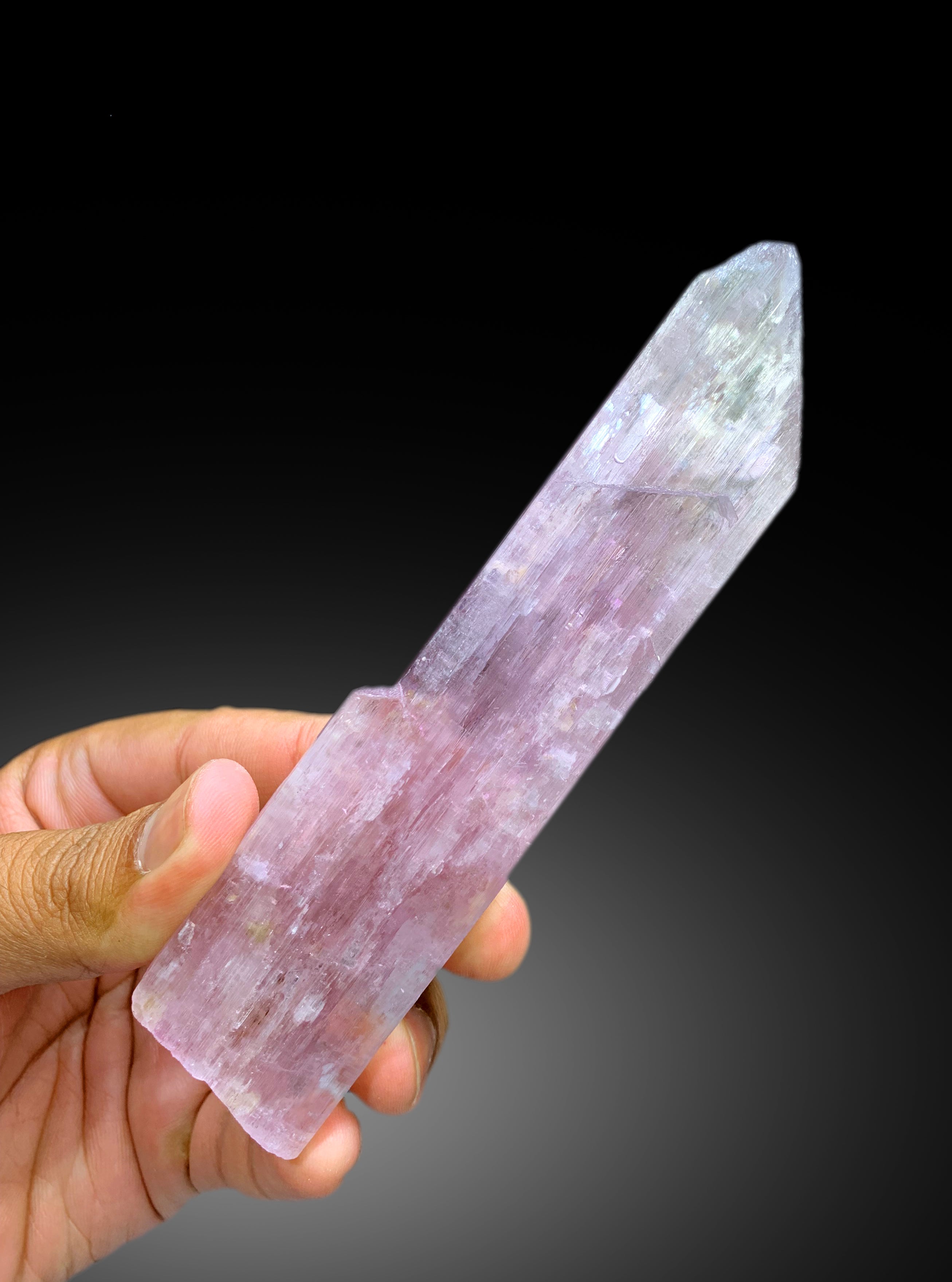 V Shape Terminated Pink Kunzite Crystal from Nuristan Afghanistan - 155 gram