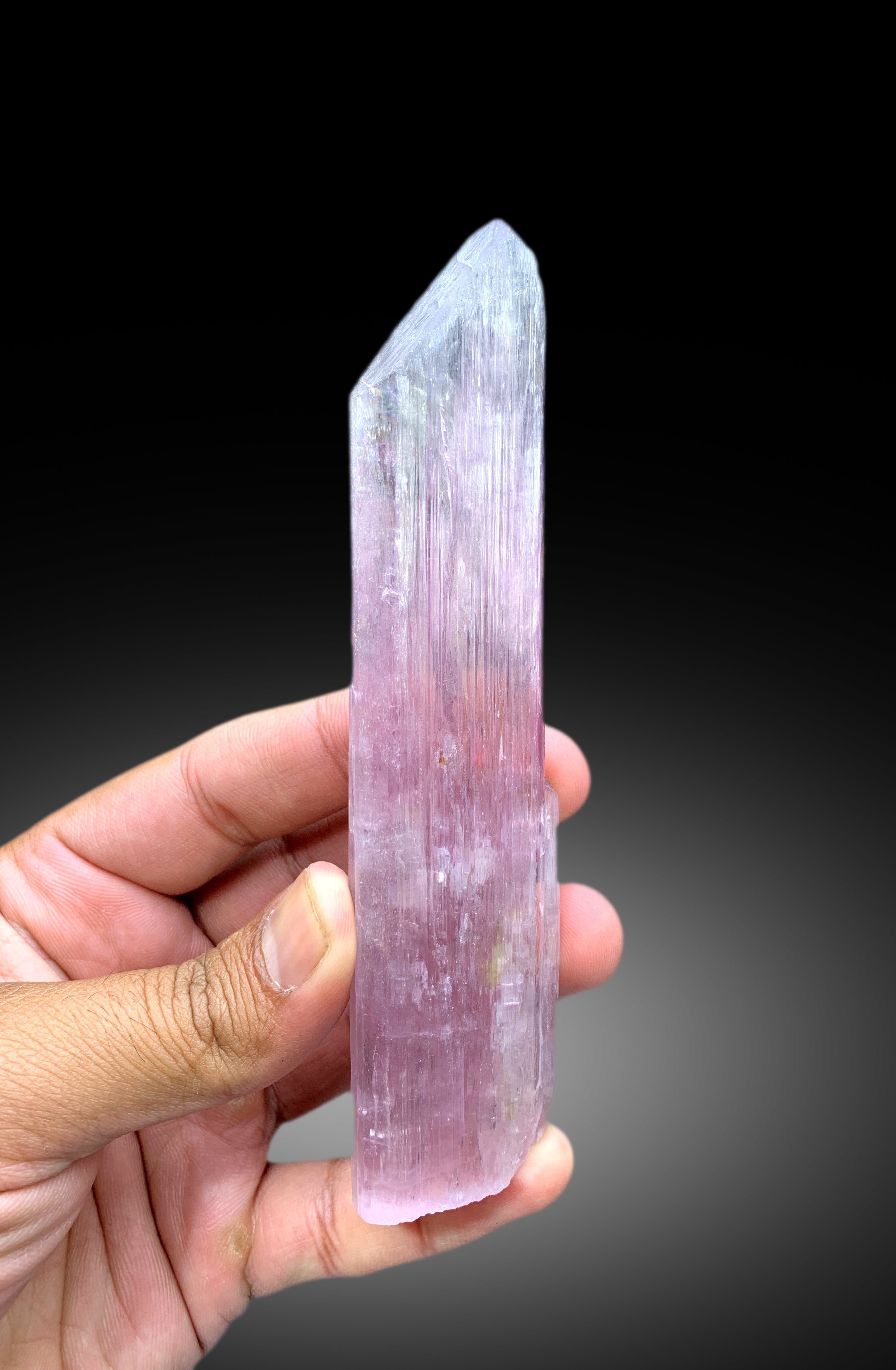 V Shape Terminated Pink Kunzite Crystal from Nuristan Afghanistan - 155 gram