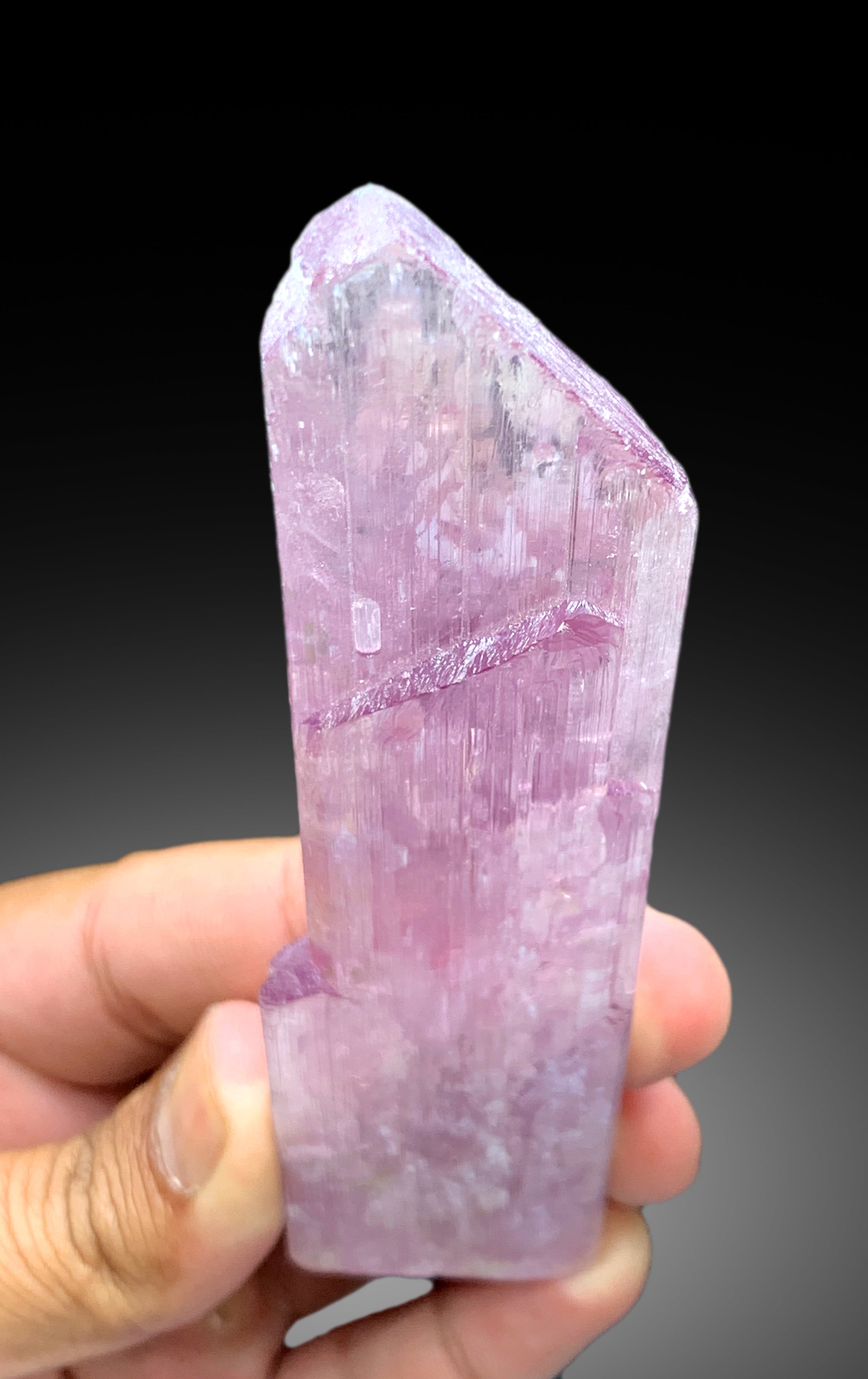 V Shape Terminated Pink Kunzite Crystal from Nuristan Afghanistan - 155 gram