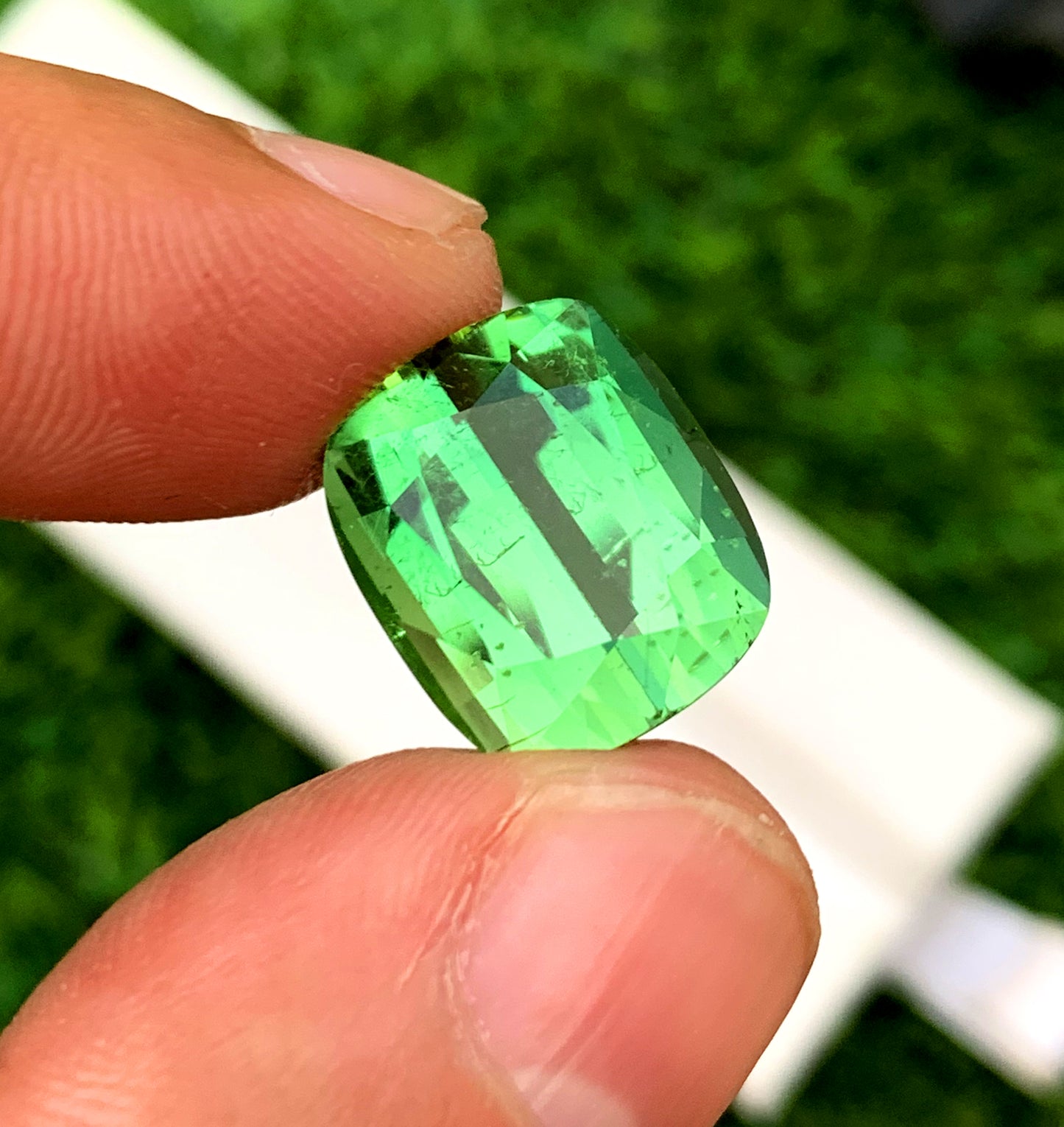 Cusshion Cut Mint Green Tourmaline Gemstone, Loose Gemstone, Tourmaline Ring, Gemstone Jewelry, Afghan Tourmaline - 12.10 CT