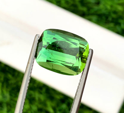 Cusshion Cut Mint Green Tourmaline Gemstone, Loose Gemstone, Tourmaline Ring, Gemstone Jewelry, Afghan Tourmaline - 12.10 CT