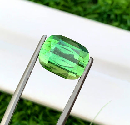 Cusshion Cut Mint Green Tourmaline Gemstone, Loose Gemstone, Tourmaline Ring, Gemstone Jewelry, Afghan Tourmaline - 7.45 CT