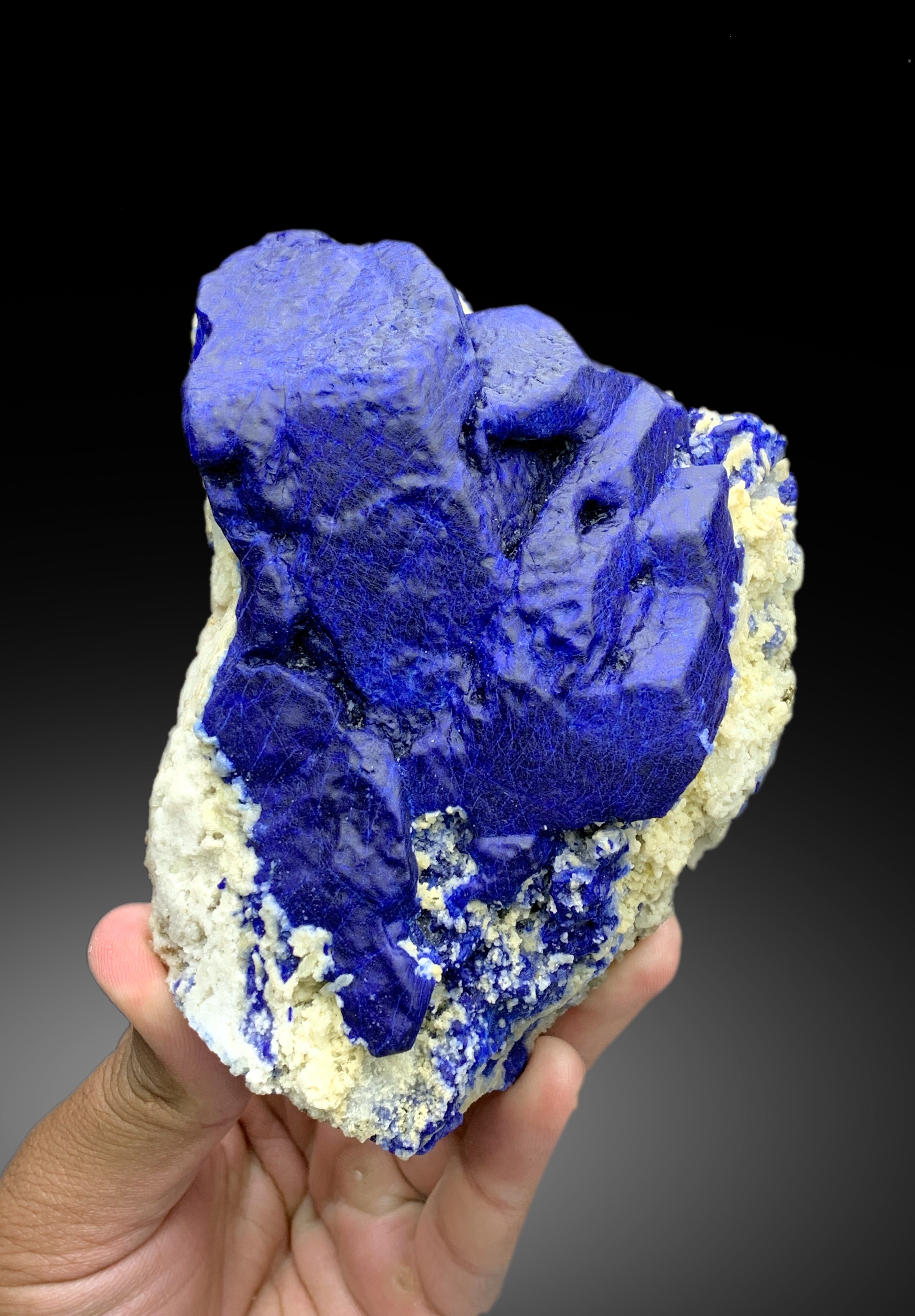 Ink Blue Color Lapis Lazuli on Matrix from Badakhshan Afghanistan - 1097 gram