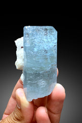 Sky Blue Color Aquamarine Crystal with Feldspar from Shigar valley Skardu Pakistan - 119 gram