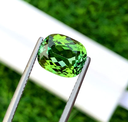 Cusshion Cut Mint Green Tourmaline Gemstone, Loose Gemstone, Tourmaline Ring, Gemstone Jewelry - 5.50 CT