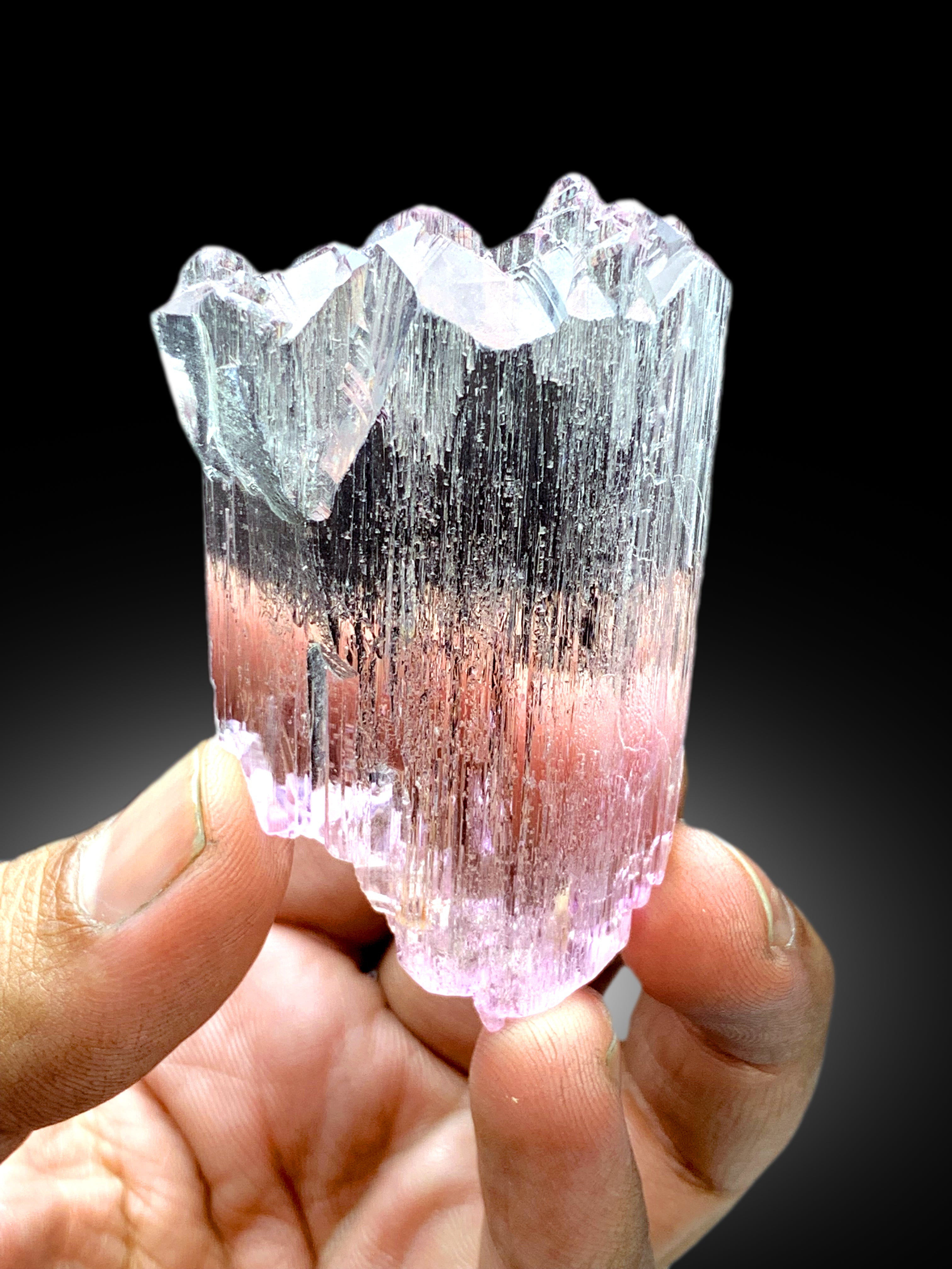 DT Etched Pink Kunzite Crystal from Afghanistan - 43 gram