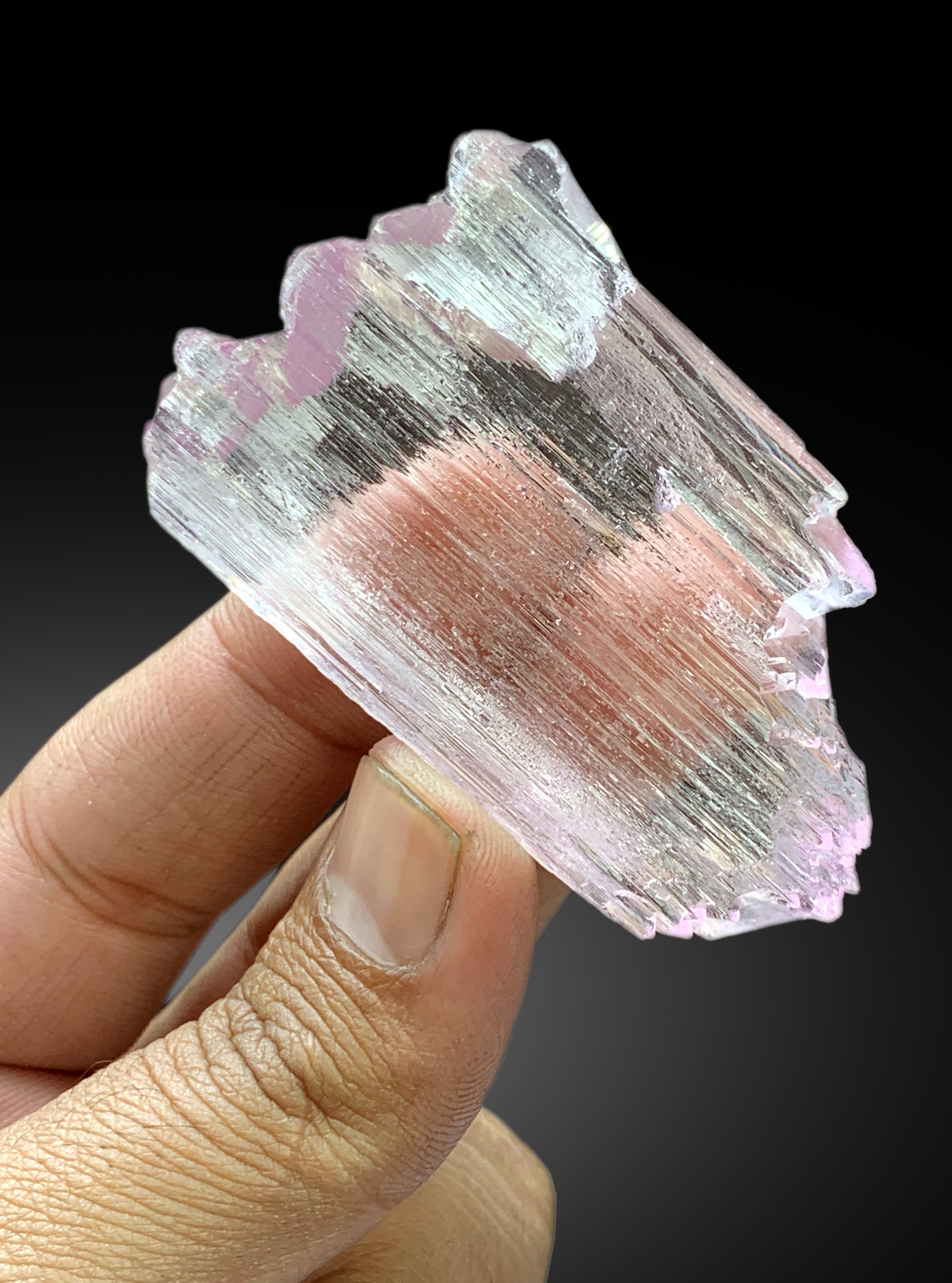 DT Etched Pink Kunzite Crystal from Afghanistan - 43 gram