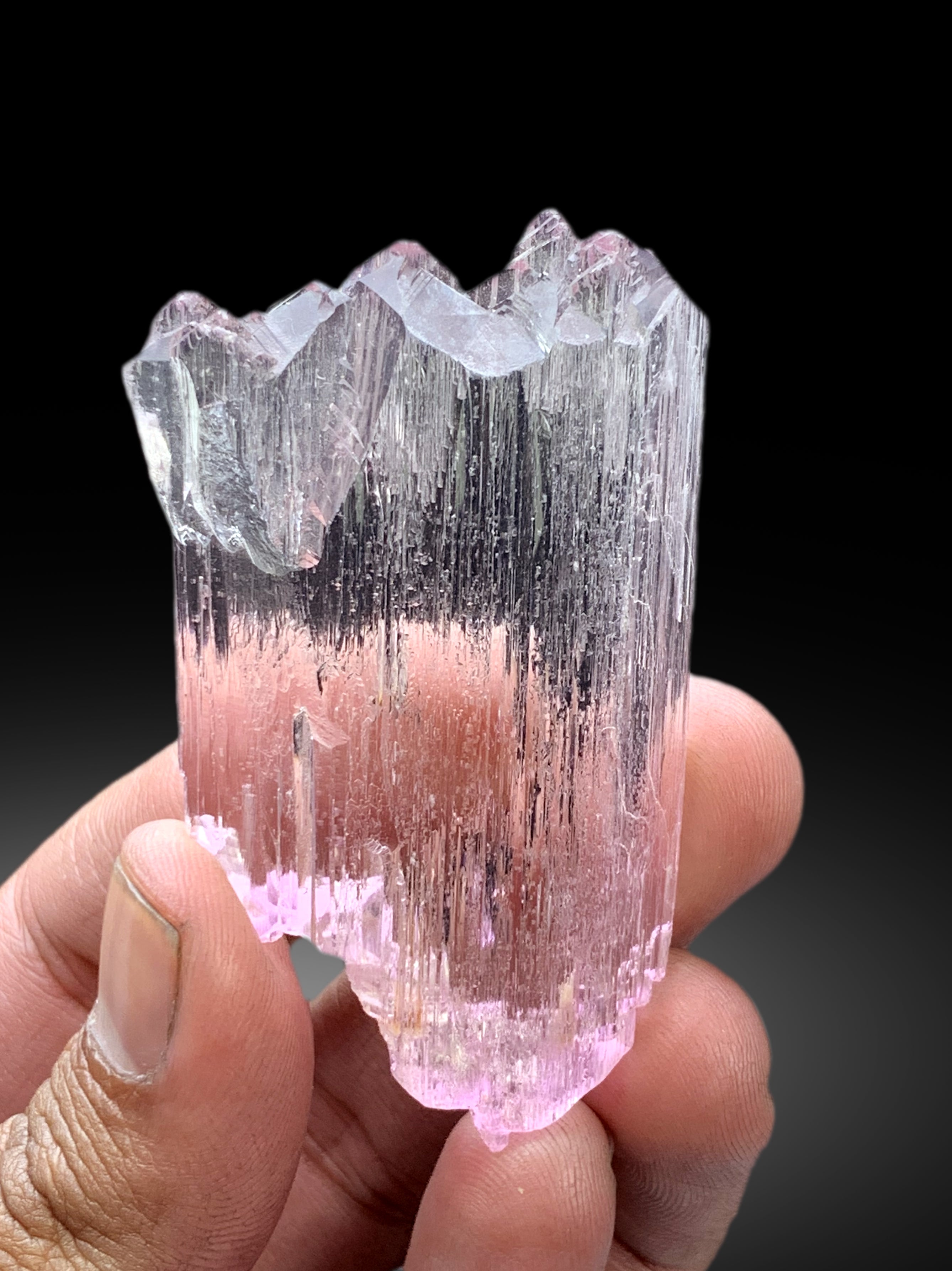 DT Etched Pink Kunzite Crystal from Afghanistan - 43 gram