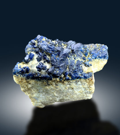 Rare Blue Afghanite on Matrix from Afghanistan - 760 gram