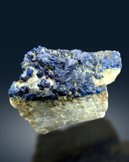 Rare Blue Afghanite on Matrix from Afghanistan - 760 gram