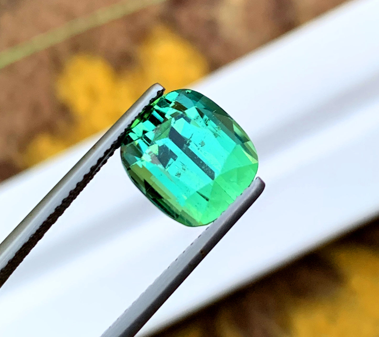 Cusshion Cut Blue Green Tourmaline Gemstone, Loose Gemstone, Tourmaline Ring, Gemstone Jewelry, Afghan Tourmaline - 6.65 CT