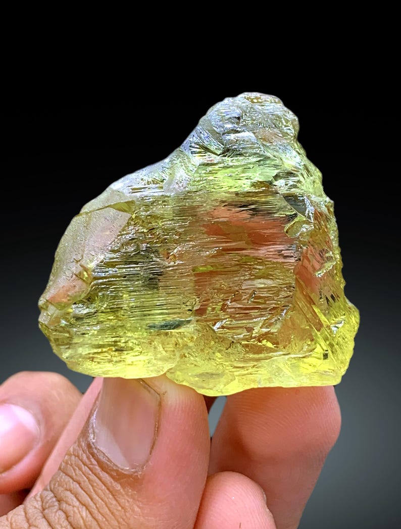 Yellow Triphane crystal from Afghanistan, 61 gram