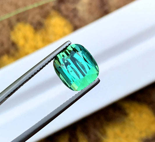 Cusshion Cut Blue Green Tourmaline Gemstone, Loose Gemstone, Tourmaline Ring, Gemstone Jewelry, Afghan Tourmaline - 6.65 CT