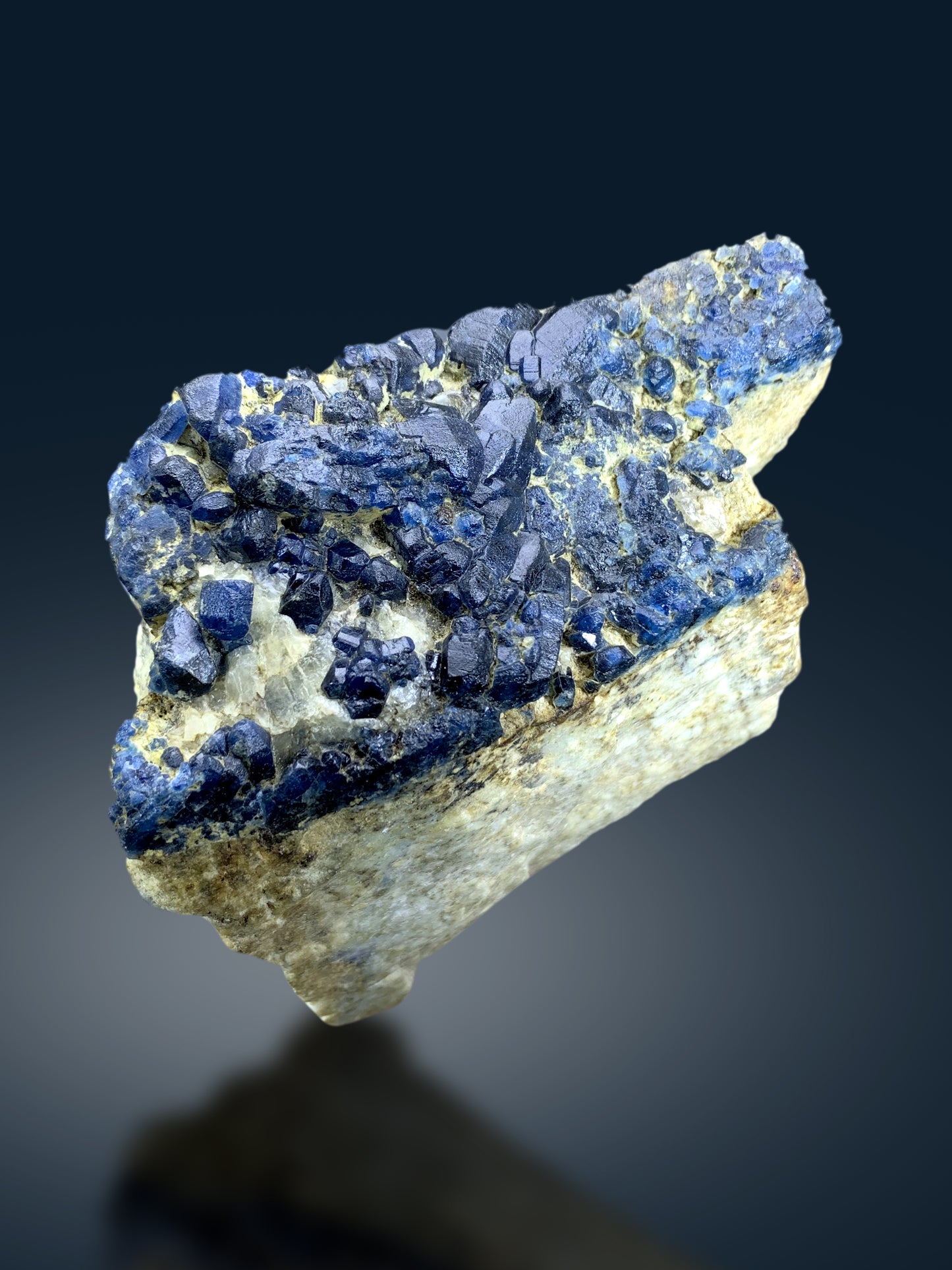 Rare Blue Afghanite on Matrix from Afghanistan - 760 gram
