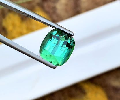 Cusshion Cut Blue Green Tourmaline Gemstone, Loose Gemstone, Tourmaline Ring, Gemstone Jewelry, Afghan Tourmaline - 6.65 CT